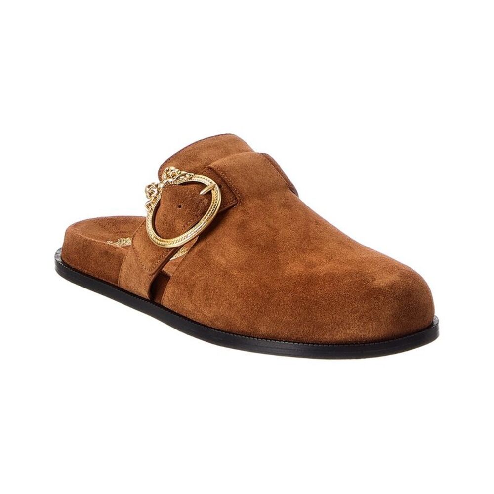 Dior Medallion Suede Mule, Brown